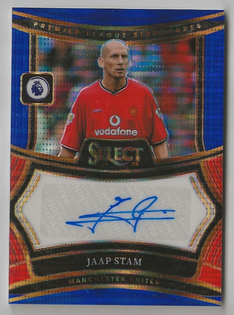 Jaap Stam | Manchester United | Panini Select 2024/25 Blue Pulsar Auto