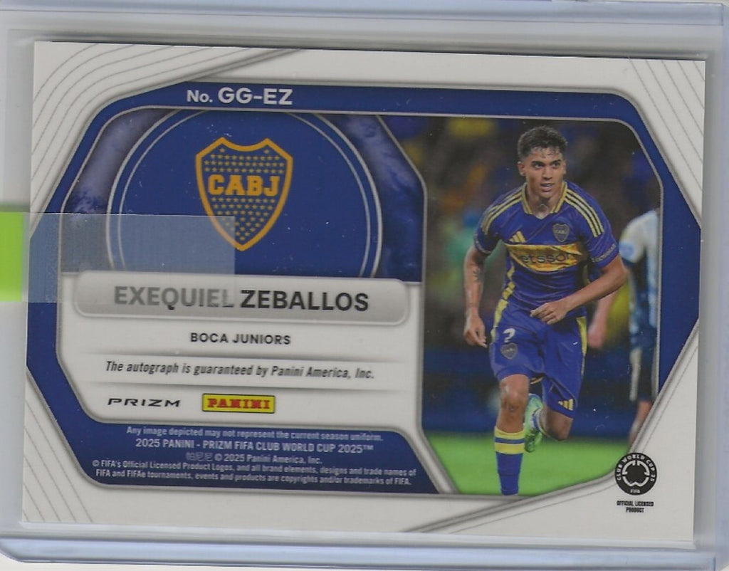 Exequiel Zeballos | Boca Juniors | Panini Prizm FIFA Club World Cup RC Global Graphs Insert Auto