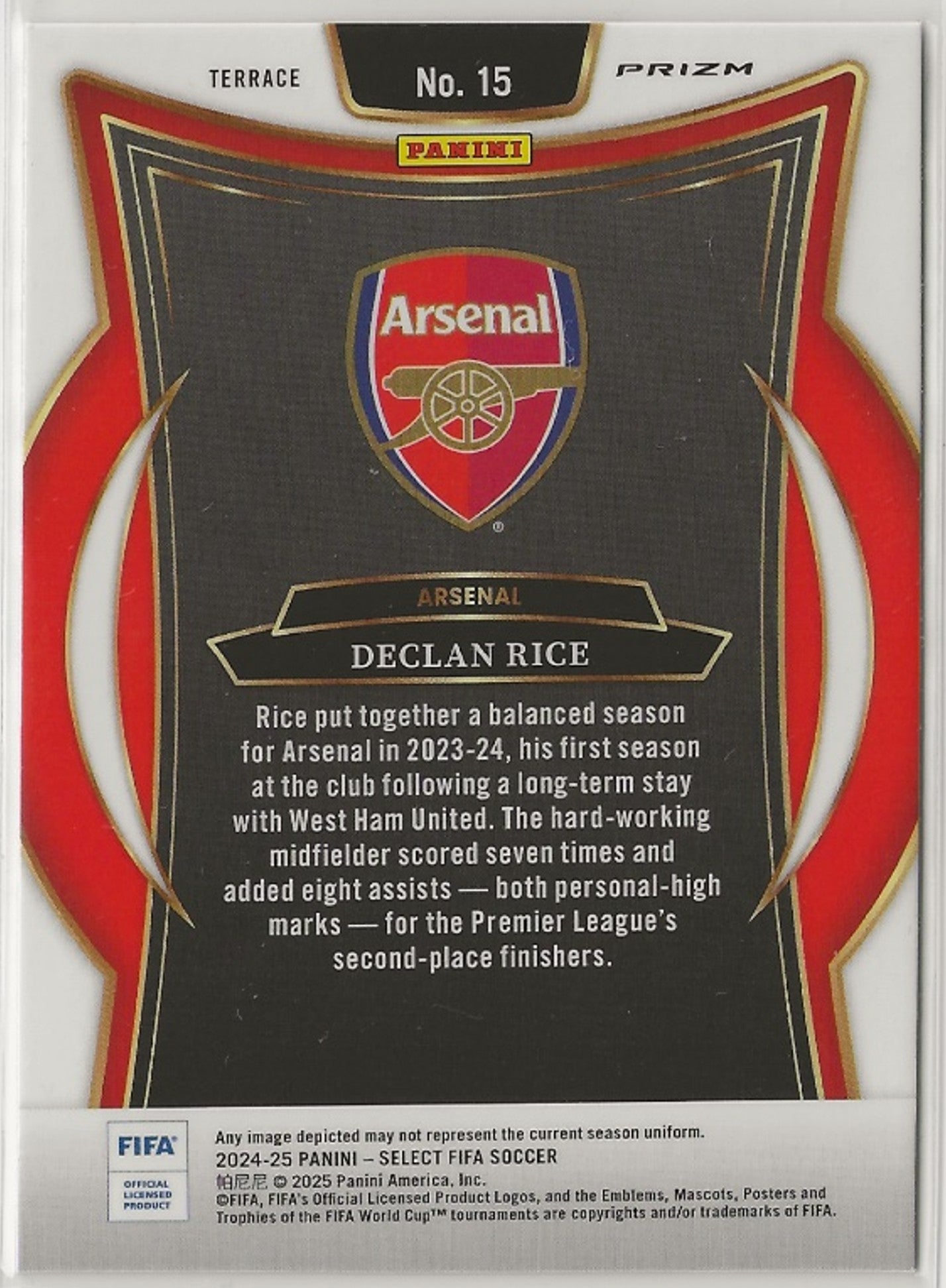 Declan Rice | Arsenal | Panini FIFA Select 2024/25 Terrace Ice