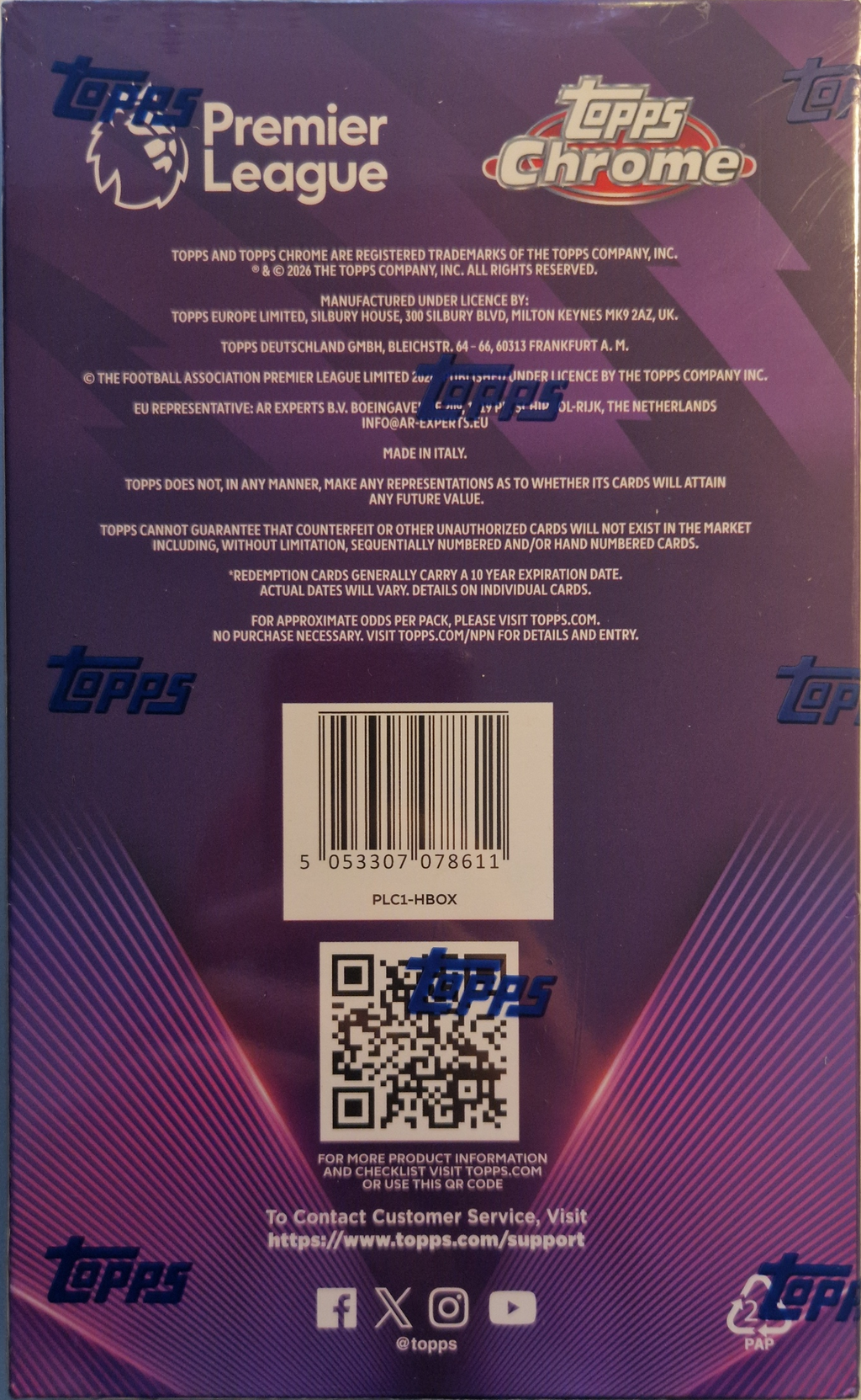 Topps Chrome Premier League Hobby Box 2025/26