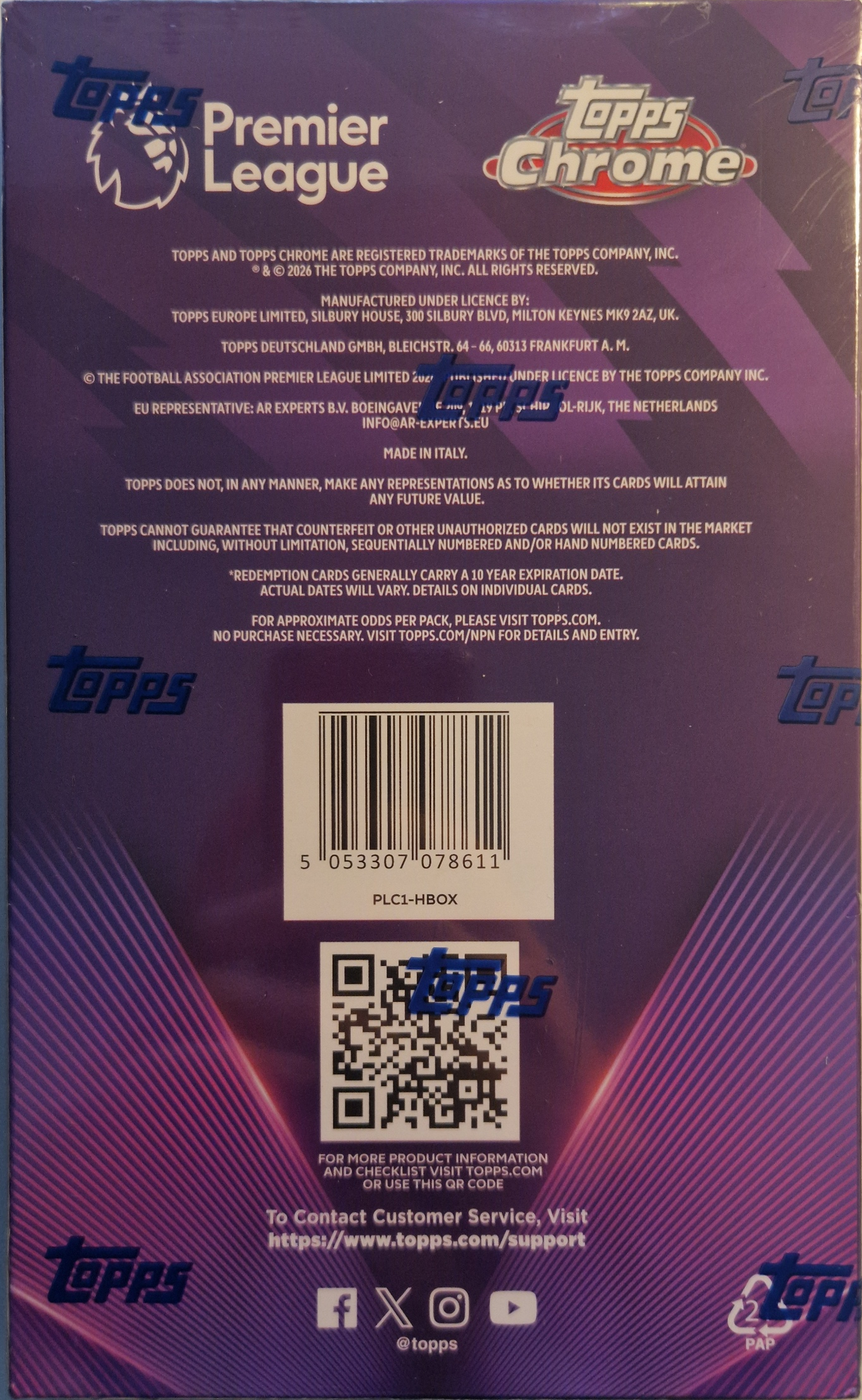 Topps Chrome Premier League Hobby Box 2025/26